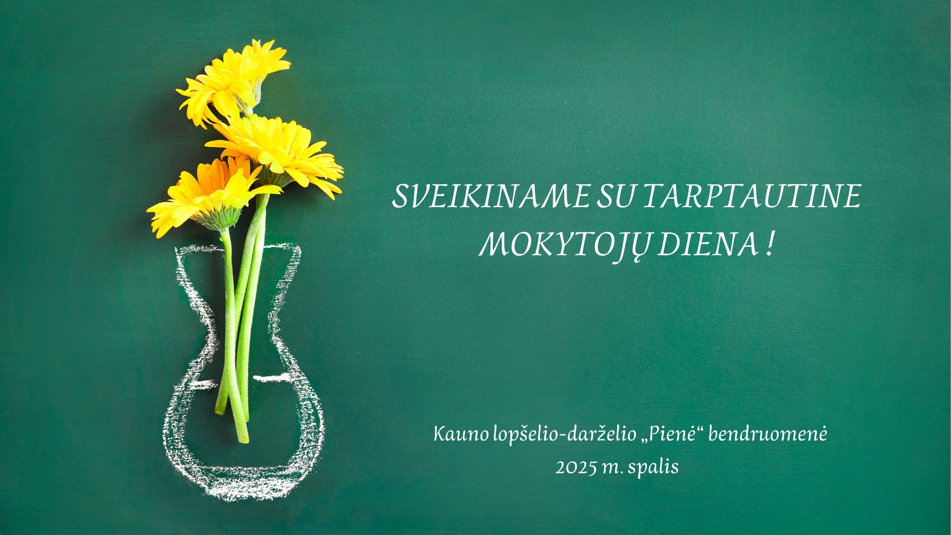 Sveikinimas su Mokytoj diena 2025
